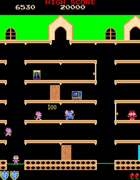 Mappy (US) screen shot game playing